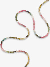 Load image into Gallery viewer, Watermelon Tourmaline Bead Necklace, Gold
