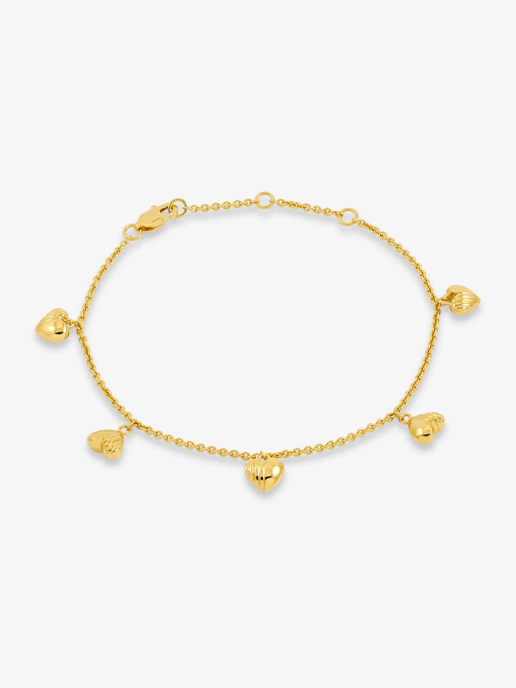 Untamed Deco Hearts Bracelet, Gold