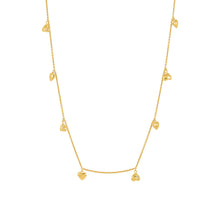 Load image into Gallery viewer, Untamed Deco Hearts Necklace, Gold
