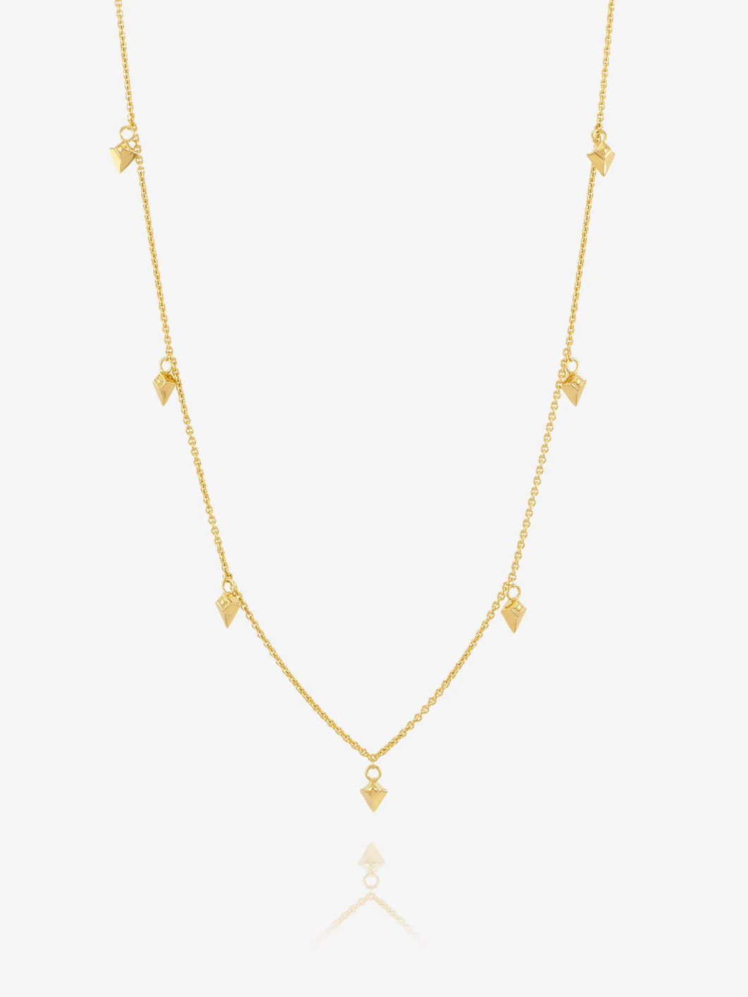 Arrow Spike Necklace, Gold