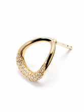 Load image into Gallery viewer, Offspring Studs, Diamond Pavé &amp; 18ct Yellow Gold
