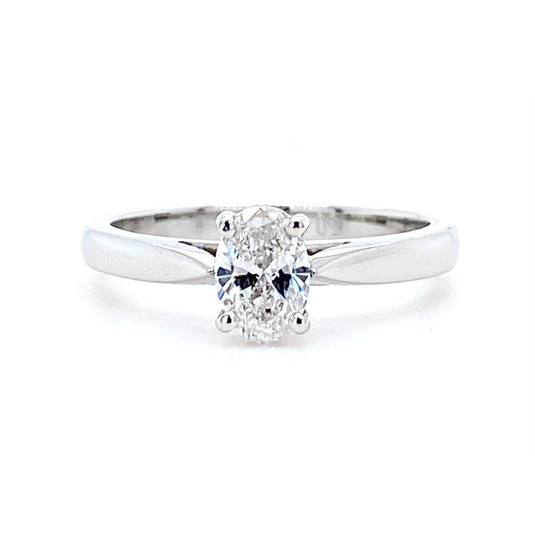 Platinum, 0.50ct F VS1 Diamond Ring