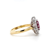 Load image into Gallery viewer, 18ct Yellow &amp; White Gold, 1.45ct Ruby &amp; Diamond Cluster Ring
