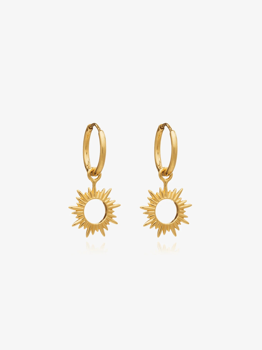 Eternal Sun Mini Hoop Earrings, Gold