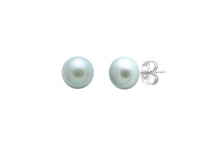 Load image into Gallery viewer, Sterling Silver, Grey Pearl Stud Earrings
