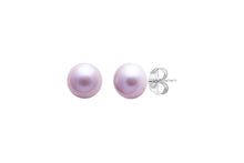 Load image into Gallery viewer, Sterling Silver, Pink Pearl Stud Earrings
