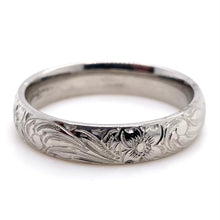 Load image into Gallery viewer, Palladium 950, Engraved Wedding Ring
