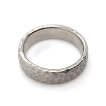 Load image into Gallery viewer, Palladium 950, Matte Hammered Wedding Ring
