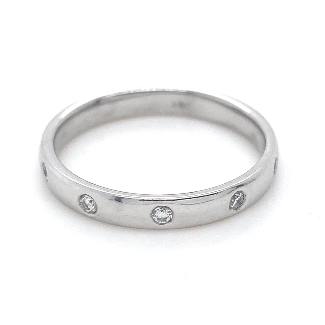 18ct White Gold, 0.23ct Flush-Set Diamond Eternity Ring