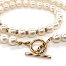 Load image into Gallery viewer, 18ct Yellow Gold, White Freshwater Pearl Necklace
