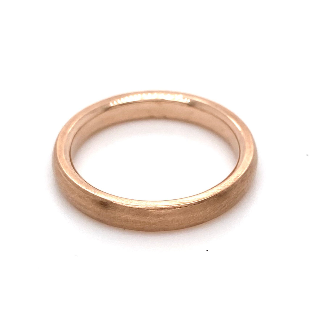 9ct Red Gold, 3mm Soft Court Wedding Ring