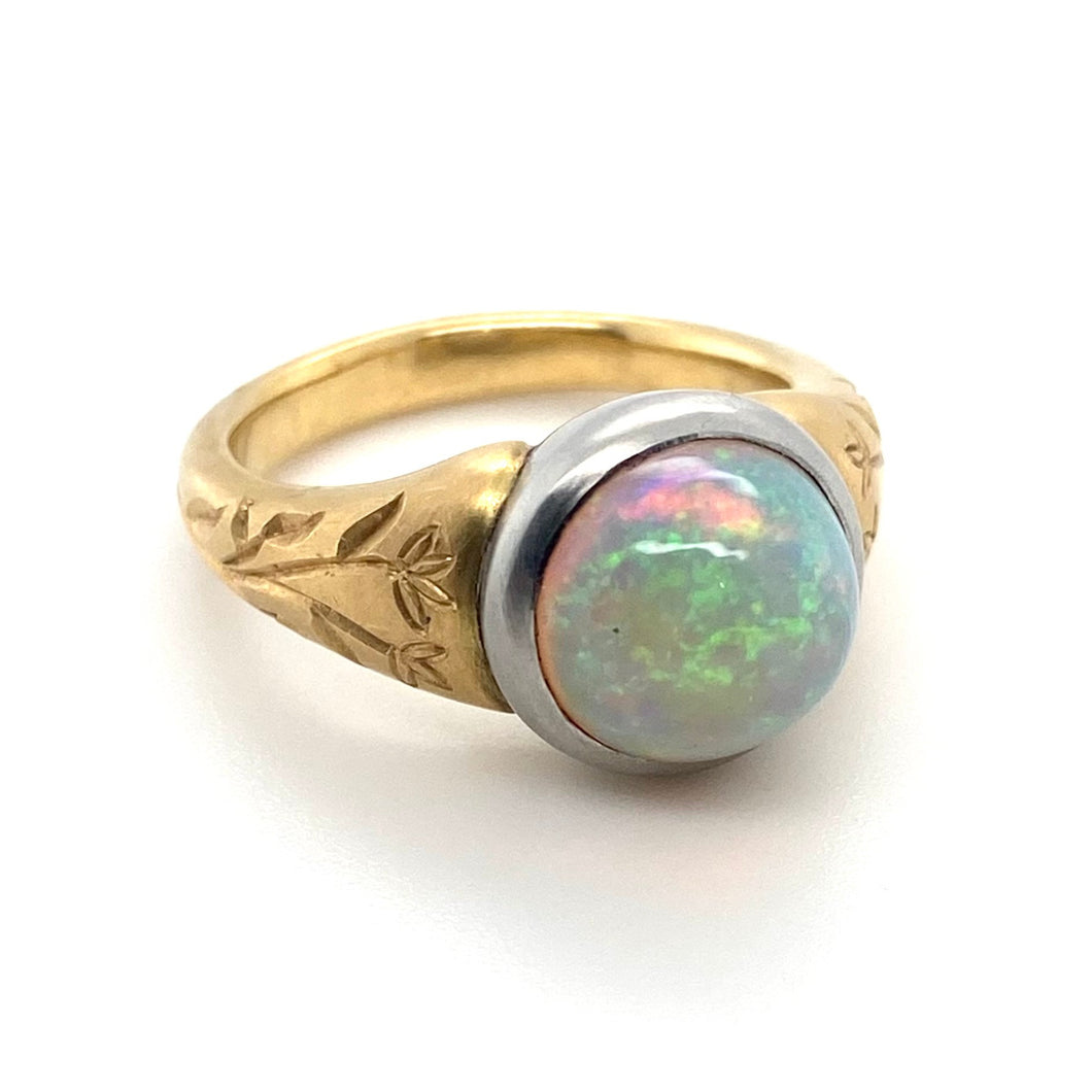 22ct Yellow Gold, 3.00ct Ethiopian Opal Ring