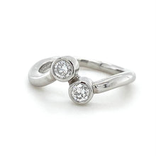 Load image into Gallery viewer, Platinum, 0.30ct Crossover Diamond Ring
