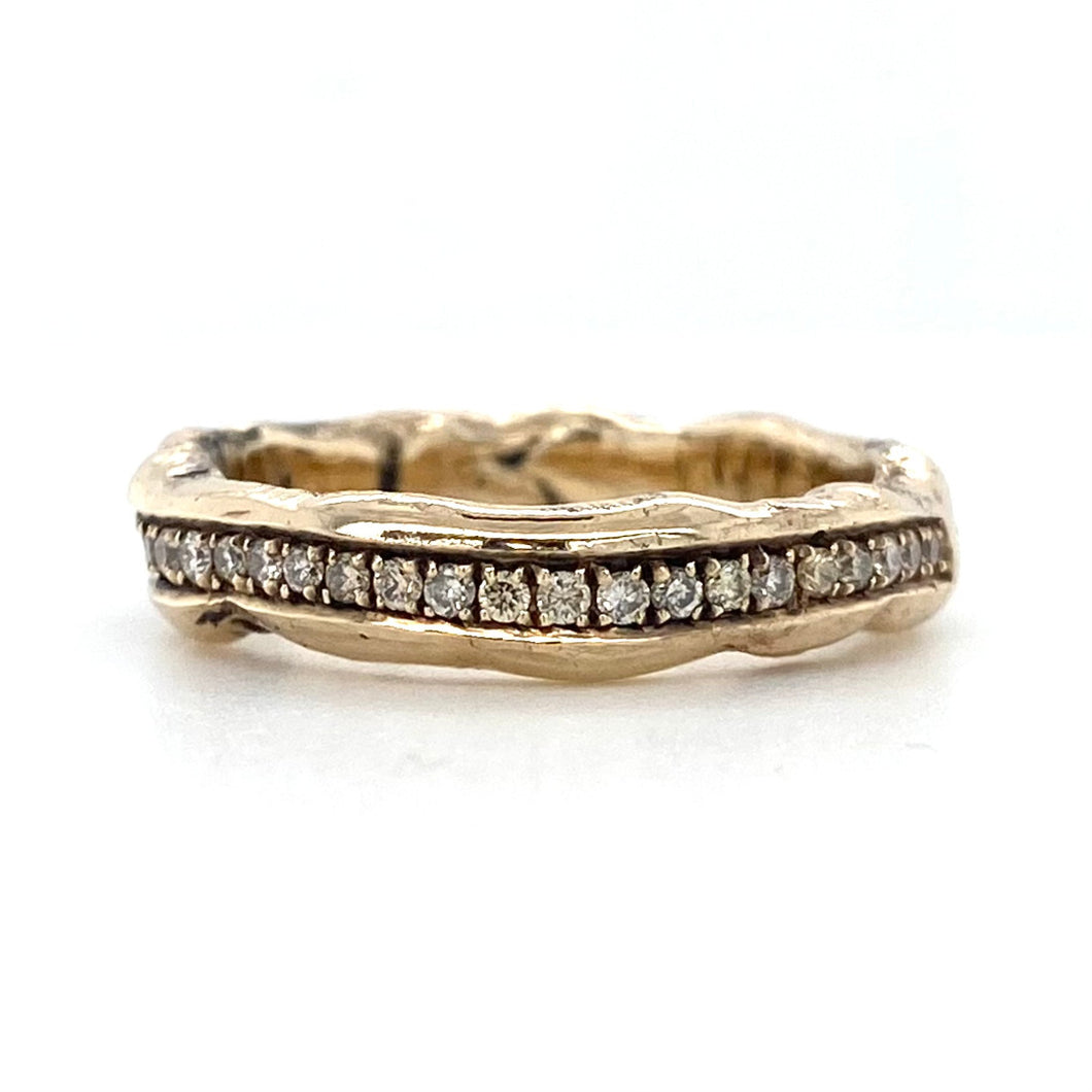 9ct Yellow Gold, 0.26ct Champagne Diamond Eternity Ring