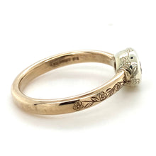 Load image into Gallery viewer, 9ct Yellow &amp; White Gold, Morganite Engraved Ring
