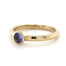 Load image into Gallery viewer, 9ct Yellow Gold, 0.26ct Tanzanite Ring
