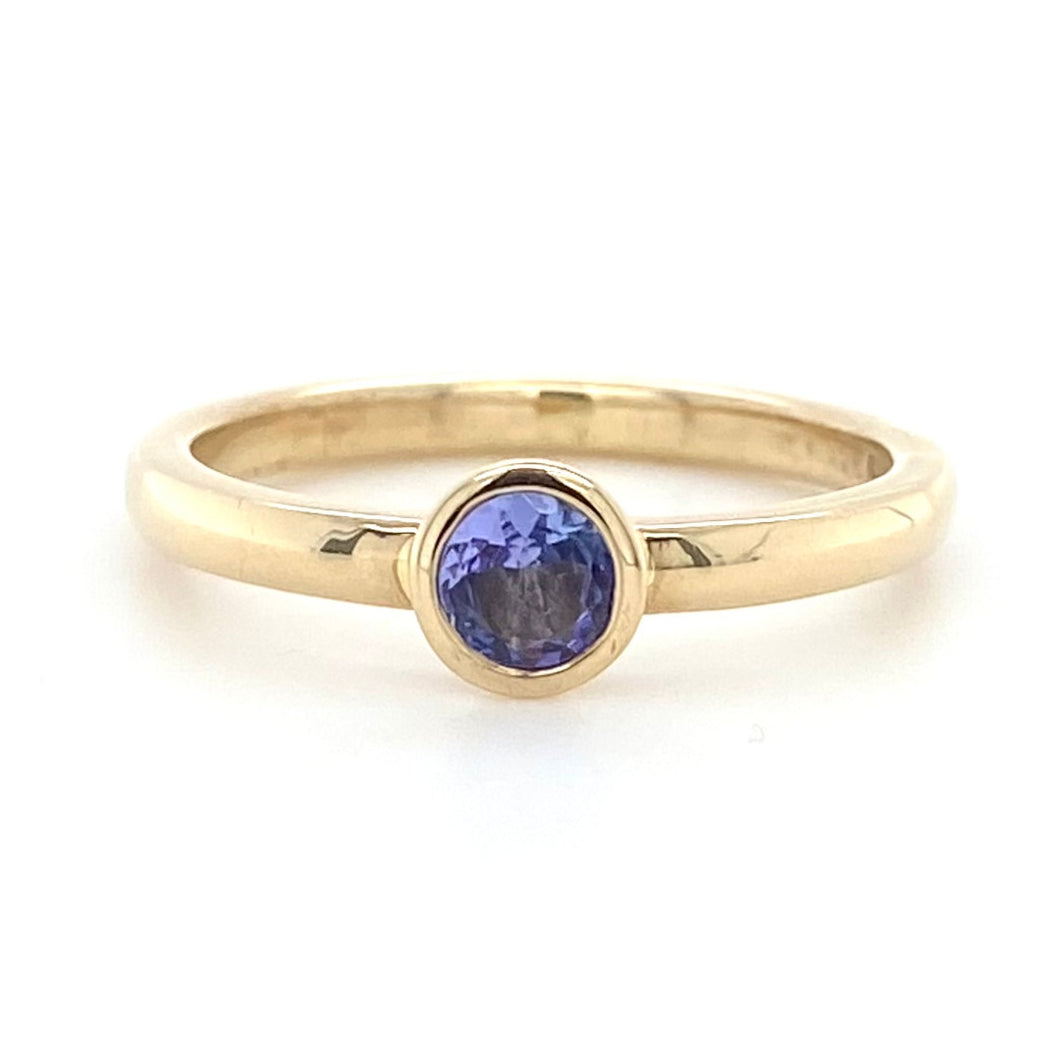 9ct Yellow Gold, 0.26ct Tanzanite Ring