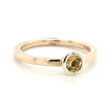 Load image into Gallery viewer, 9ct White &amp; Yellow Gold, 0.25ct Citrine Ring
