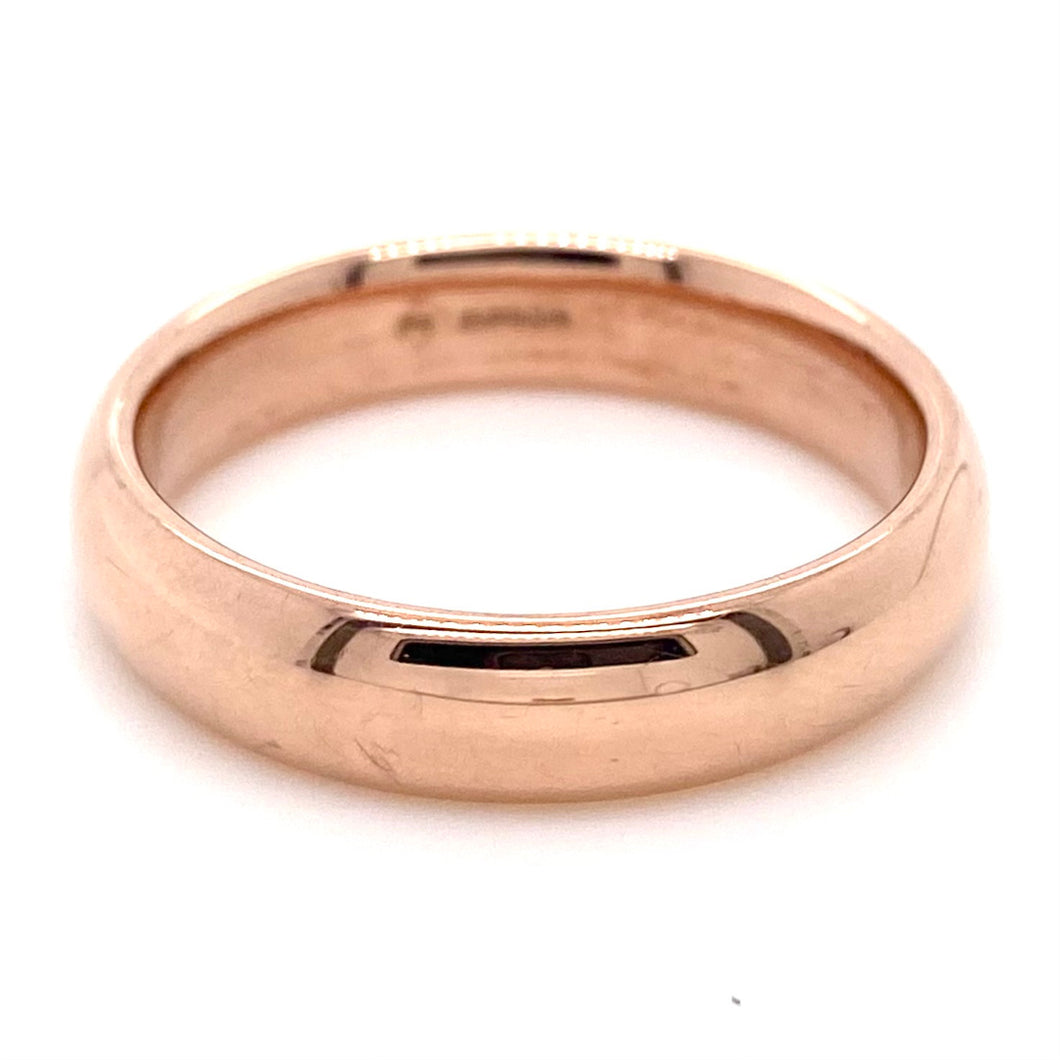 9ct Red Gold, 5mm Traditional Court Wedding Ring