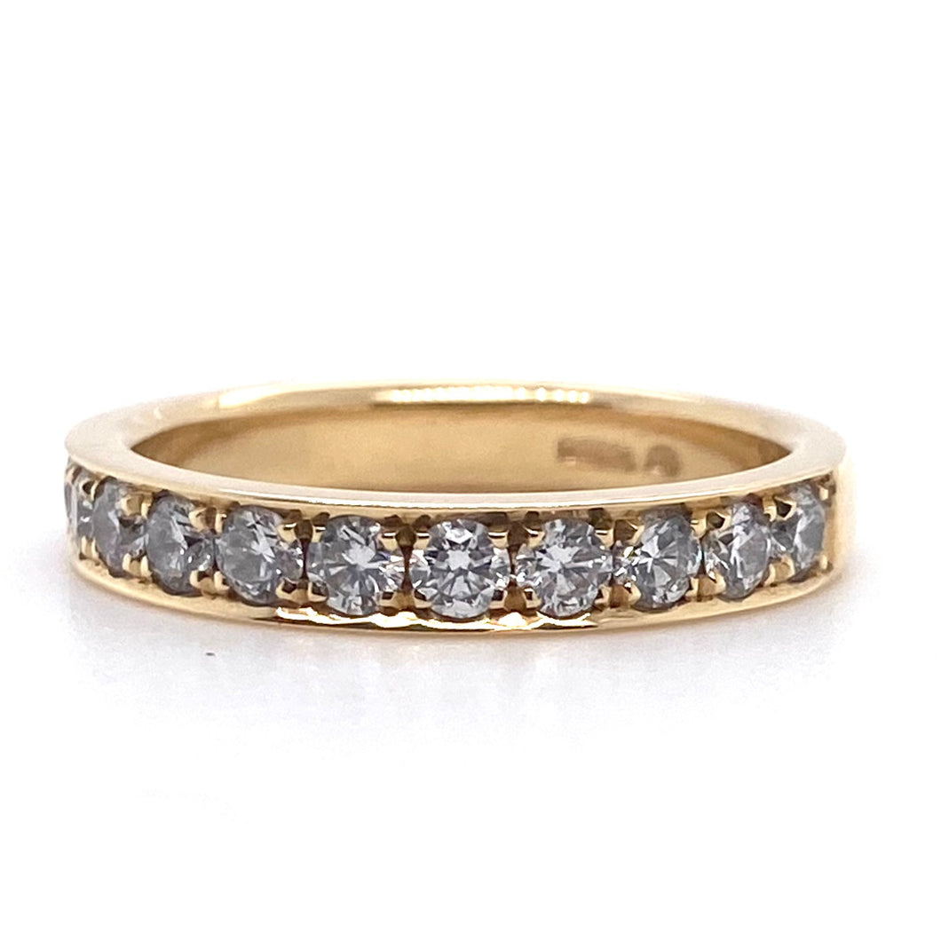 18ct Yellow Gold, 0.72ct Diamond Eternity Ring