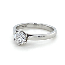 Load image into Gallery viewer, Platinum, 0.70ct E SI1 Diamond Ring
