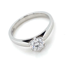 Load image into Gallery viewer, Platinum, 0.70ct E SI1 Diamond Ring
