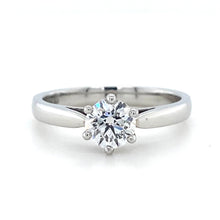 Load image into Gallery viewer, Platinum, 0.70ct E SI1 Diamond Ring
