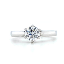 Load image into Gallery viewer, Platinum, 0.70ct E SI1 Diamond Ring
