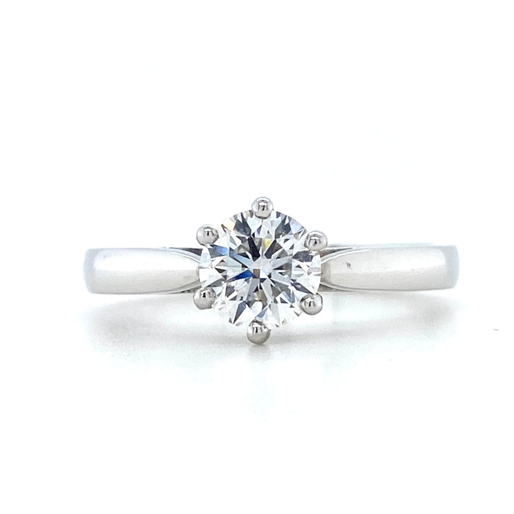 Platinum, 0.70ct E SI1 Diamond Ring