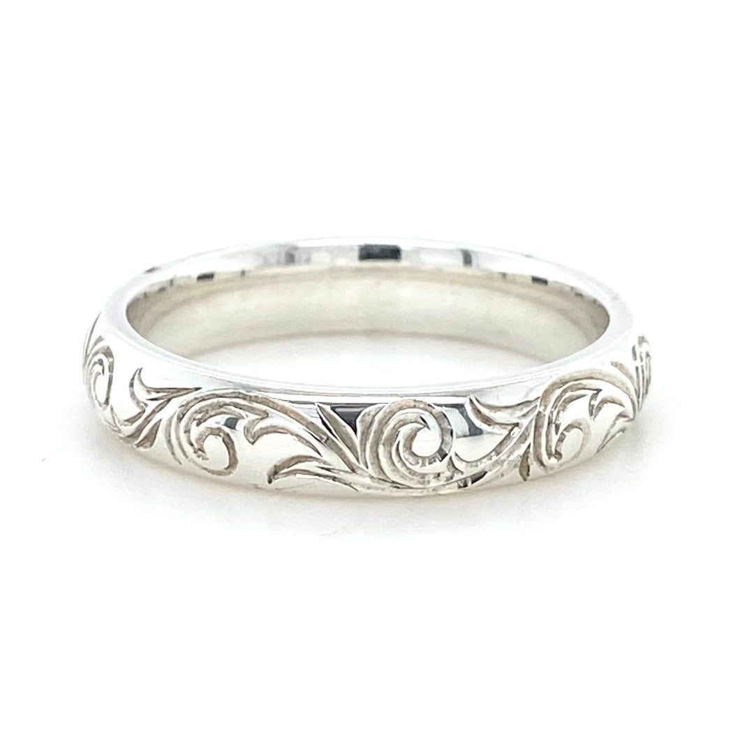 Silver Engraved Ring