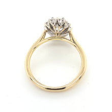 Load image into Gallery viewer, 18ct White &amp; Yellow Gold, 1.17tcw E/G SI1 Diamond Cluster Ring
