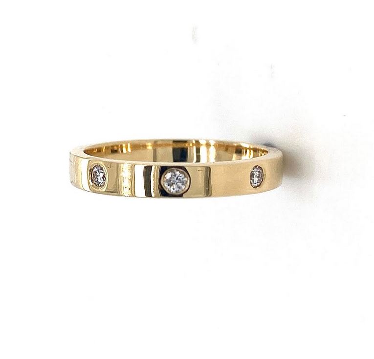 18ct Yellow Gold, 0.24tcw Intermittent Diamond Eternity Ring