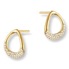 Load image into Gallery viewer, Offspring Studs, Diamond Pavé &amp; 18ct Yellow Gold
