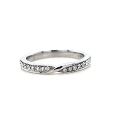 Load image into Gallery viewer, Platinum, 0.20tcw Diamond Twist Eternity Ring
