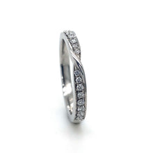 Load image into Gallery viewer, Platinum, 0.20tcw Diamond Twist Eternity Ring
