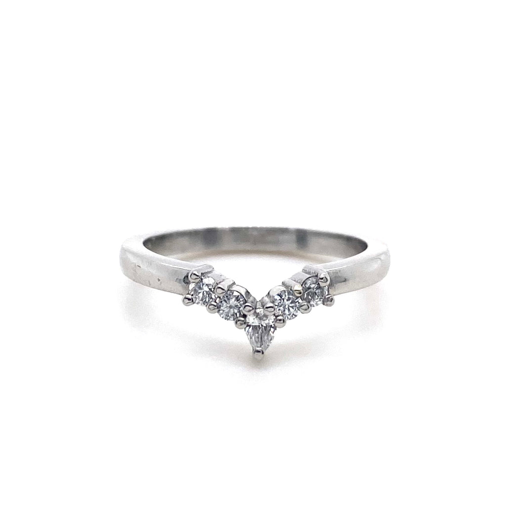 Platinum, 0.33tcw Diamond Tiara Wedding Ring