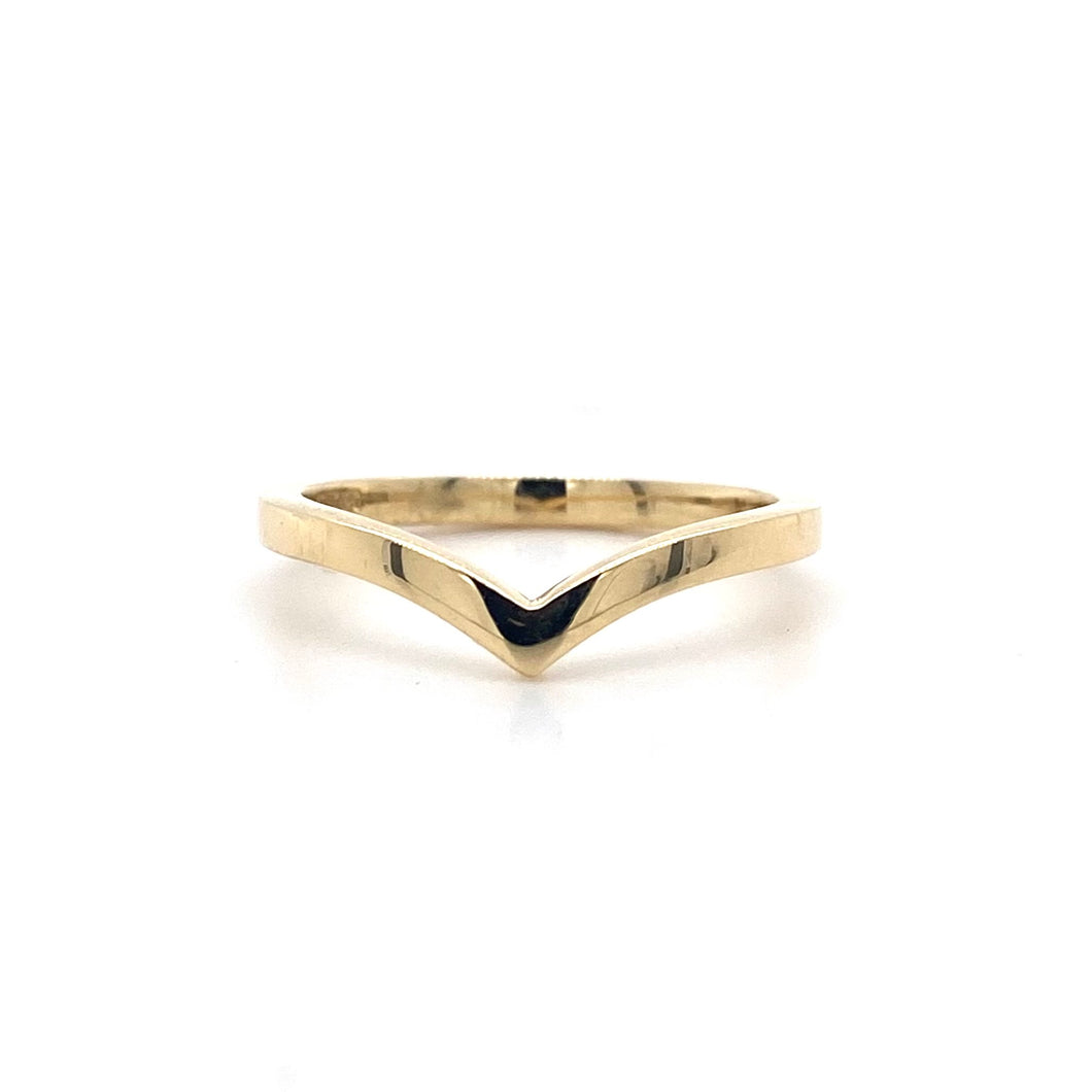 18ct Yellow Gold, Wishbone Wedding Ring