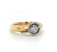 Load image into Gallery viewer, 18ct Yellow Gold &amp; Platinum, Floating Diamond Ring
