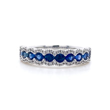 Load image into Gallery viewer, 18ct White Gold, 0.78ct Sapphire &amp; Diamond Eternity Ring
