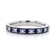 Load image into Gallery viewer, 18ct White Gold, Sapphire &amp; Diamond Eternity Ring
