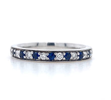 Load image into Gallery viewer, 18ct White Gold, Sapphire &amp; Diamond Eternity Ring
