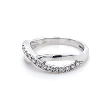 Load image into Gallery viewer, 18ct White Gold, 0.55CT Diamond Crossover Eternity Ring
