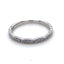 Load image into Gallery viewer, Platinum, 0.15ct Scalloped Diamond Eternity Ring
