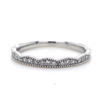 Load image into Gallery viewer, Platinum, 0.15ct Scalloped Diamond Eternity Ring
