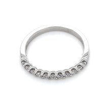 Load image into Gallery viewer, Platinum, 0.30ct Diamond Cog-Set Eternity Ring
