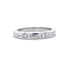 Load image into Gallery viewer, 18ct White Gold, Princess &amp; Baguette-Cut Diamond Eternity Ring
