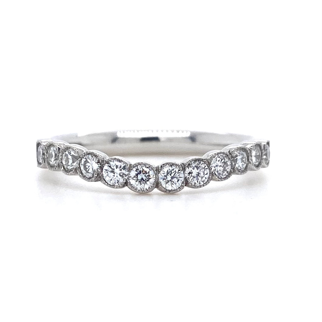 Platinum, 0.45ct Diamond Wave Eternity Ring