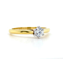 Load image into Gallery viewer, 18ct Yellow &amp; White Gold, 0.30ct F VS2 Diamond Ring
