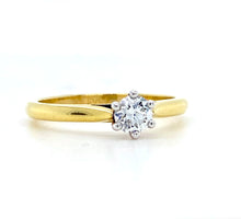 Load image into Gallery viewer, 18ct Yellow &amp; White Gold, 0.30ct F VS2 Diamond Ring
