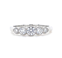 Load image into Gallery viewer, Platinum, 0.62ct Diamond Five-Stone Ring
